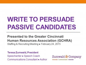 Write to persuade passive candidates