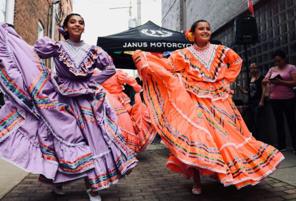 Women in street dancing.